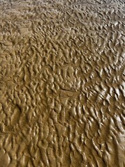 water lines on sand beach