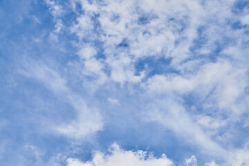 Beatiful blue sky with clouds on a sunny day