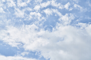 Beatiful blue sky with clouds on a sunny day