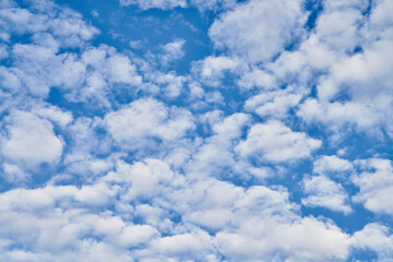 Beatiful blue sky with clouds on a sunny day