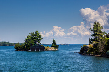 Island boathouse
