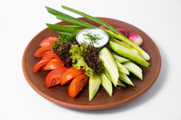 delicious vegetable salad close-up