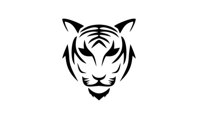 tiger face silhouette logo