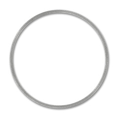 Silver Metallic Circle Frame