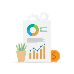 vector illustration long term investment, time investing, success takes time, growth profit, financial innvesting