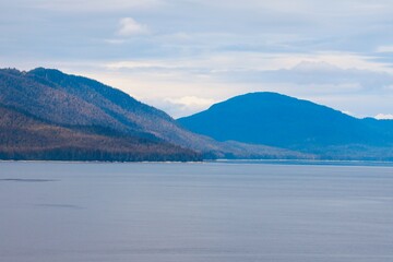 Coastal rocks and hills