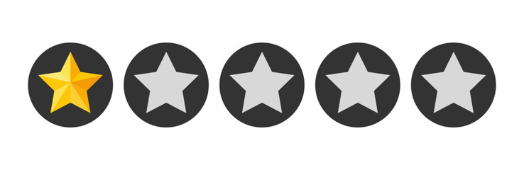 One stars rating button