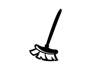 Broom Vector Clip Art icon