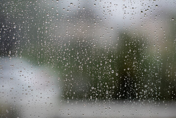 water on mirror, rainy day, abstract background