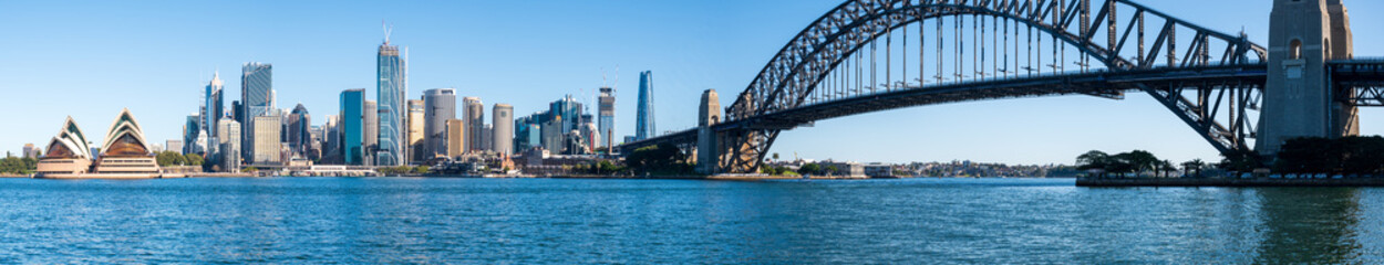 Clear skies over Sydney on a winter day