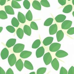 seamless background with green leaves