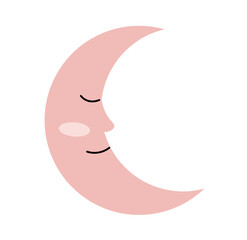 Cute moon icon