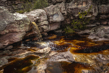 waterfall in the town of Mucuge, State of Bahia, Brazil