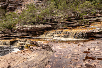 waterfall in the town of Mucuge, State of Bahia, Brazil