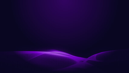 Abstract dot blue purple gradient wave texture technology background.