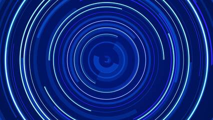 Abstract circle blue future technology background.