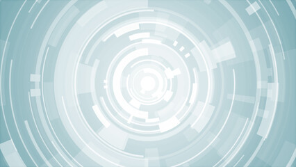 Abstract circle white blue future technology background.