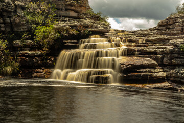 waterfall in the town of Mucuge, State of Bahia, Brazil