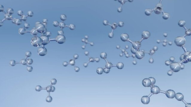 Science Molecular Crystal DNA Model Structure under blue light background. Concept image of vaccine development, regenerative and advanced medicine. 3D illustration CG.