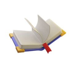 3d open book suitable for graphic assets