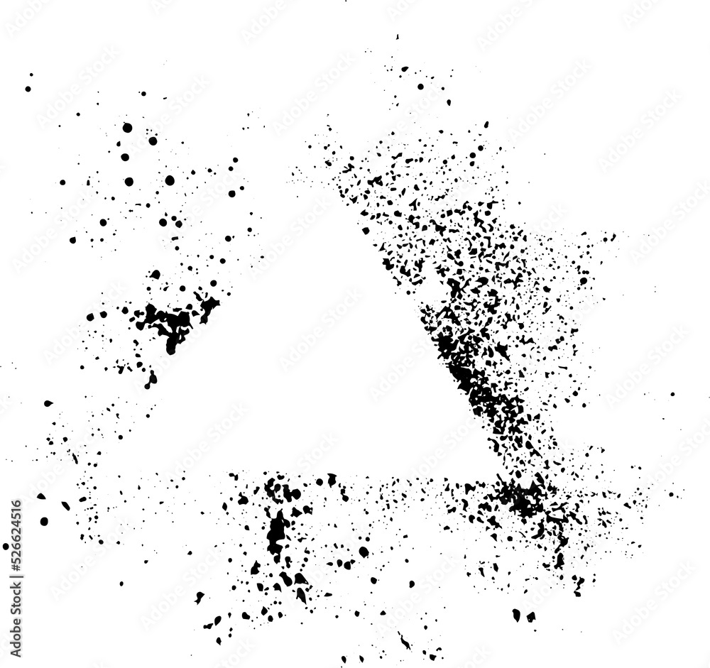 Poster abstract black ink sprayed on a transparent background. square design elements for copy space frame. the grunge paint brush collection for creative design