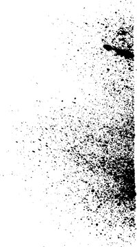 abstract black ink sprayed on a transparent background. square design elements for copy space frame. the grunge paint brush collection for creative design