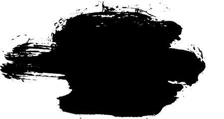 rough abstract black ink brush stroke for design element