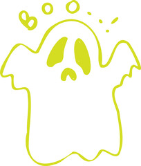 Obraz premium ghost hand drawn illustration
