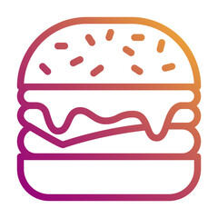Hamburger icon in outline element style