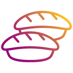 Sushi icon in outline element style