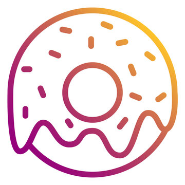 recommend clip art: Donut icon in outline element style