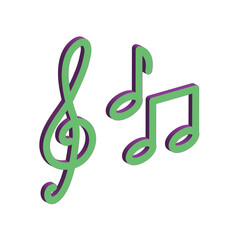 Naklejka premium Music icon template