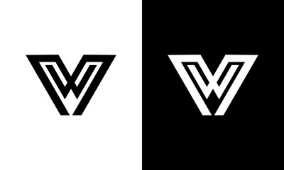 letter vw logo design - obrazy, fototapety, plakaty