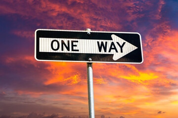 One way sign in New York