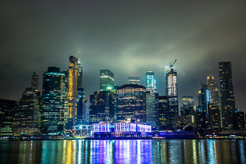 Fototapeta na wymiar Manhattan at night in New York