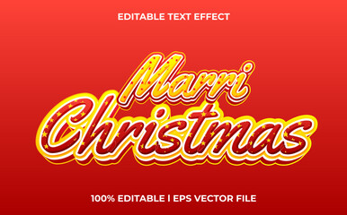 marry christmas 3d text effect with stylish theme, for new year and christmas