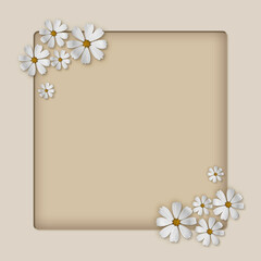 Flower frame border background with place for text
