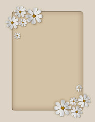 Flower frame border background with place for text
