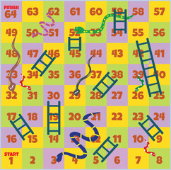 Snakes and Ladders Printable Board Game, Math Educational for Kids, Fun Family Activity at Home, Preschool learning