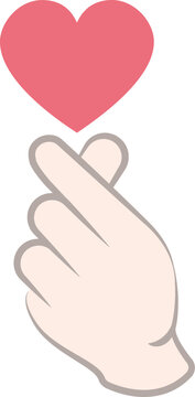 recommend clip art: Clip art of finger heart sign
