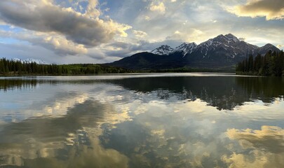 lake and mountains