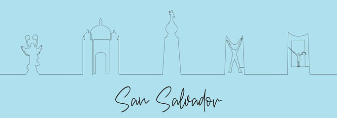 San Salvador El Salvador - obrazy, fototapety, plakaty