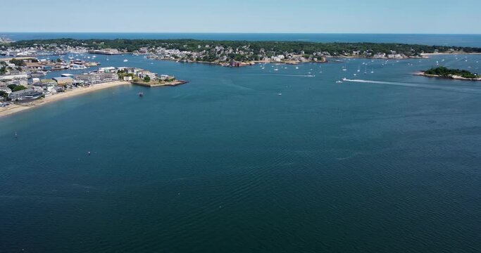 07-07-2022 - Aerial view in Gloucester, Massachusetts, MA, USA.