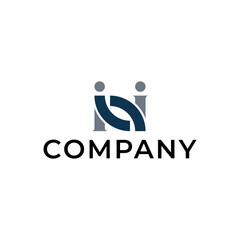 This logo is a combination of the letter N and people. The style of this logo is simple, minimalist, modern.