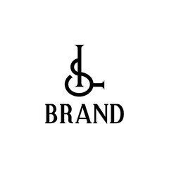 This logo is a combination of the letter S, the letter L, and a guitar that has a simple, modern, abstract, subtle style.