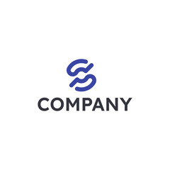 This logo is a simple letter S logo that has a simple, minimalist, modern, abstract style. suitable for any industry.