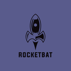 This logo is a combination of rocket and bat tones. The style of this logo is simple, minimalist, modern, abstract.