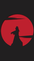 silhouette of a girl with wings