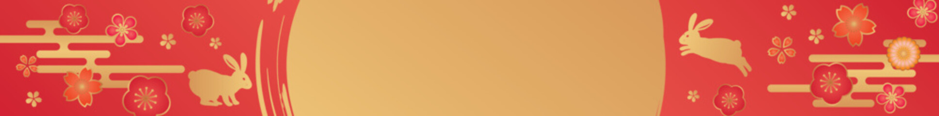 お正月　うさぎの和柄背景