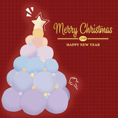 Merry christmas text with candles background